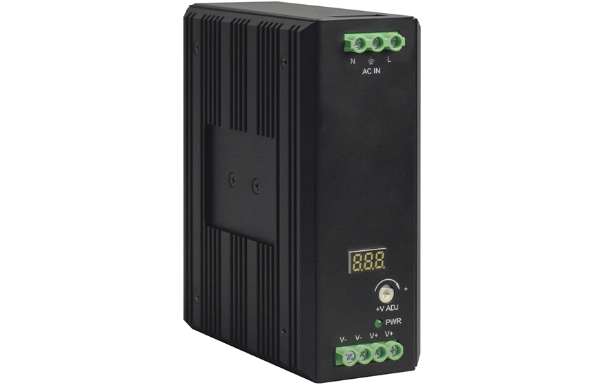 飛暢科技-工業(yè)導軌式AC220V轉(zhuǎn)DC12V15A/24V8A/48V5A(帶功率因素調(diào)整)開關電源