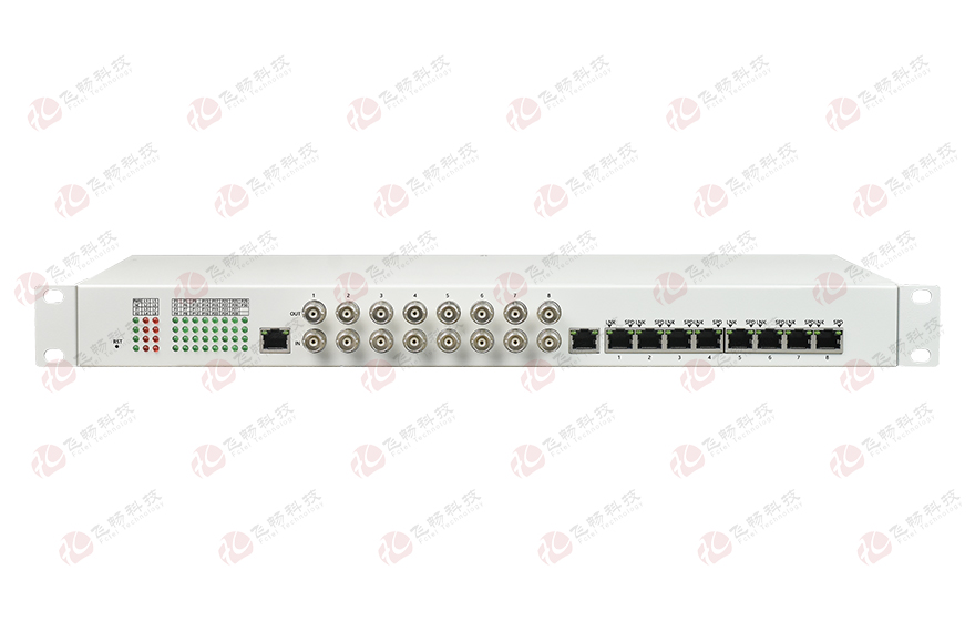 飛暢科技-32路電話+8E1+8FE物理隔離（1+1光備份，19英寸）電話光端機(jī)